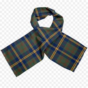 Classic Tartan Scarf in Green and Blue